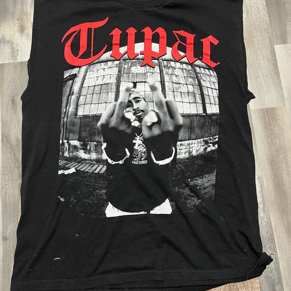 RETRO Tupac Black Graphic Men's Shirt